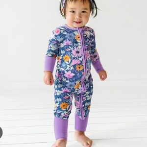 Little sleepies dusk bloom zippy 6-12 NEW in plastic.